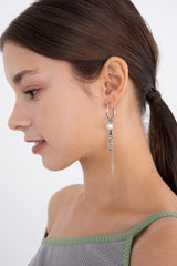ミックスモチーフフープリングアンバランスピアス/Mix motifs hoop ring unbalanced earring