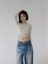 リブカットTシャツ/Rib Cut T-shirt (2color)