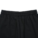 BIG SCRIPT LOGO EMBOSSING SWEAT PANTS BLACK 