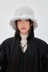 플라워벨햇 화이트 앤 그레이 / Flower bell hat_white and grey (6656023462006)
