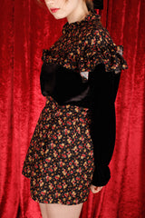 rose velvet blouse (6640090742902)