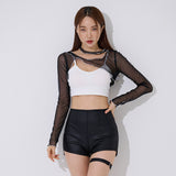 チョーカー シースルー クロップトップ / TOP(9370) Choker See-through Crop