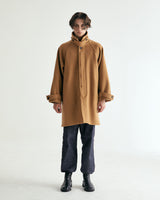 UNISEX WOOL RAGLAN HIDDEN COAT M - TWILL CAMEL (6636060704886)