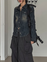 エイジングスリムフィットデニムシャツ