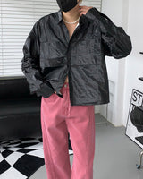 CR ラミネーティングクロップドジャケット / CR Laminating Cropped Jacket (2 colors)