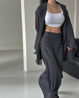 mega deep slit maxi long skirt