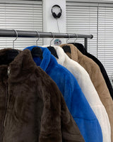 UI Mink Fur Turtleneck Zip-Up Jumper (5 colors)