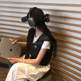 ストリートナイロンフードベスト