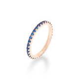 [S925]2㎜テニスリング/[S925] 2MM Blue Tennis Rilng (rosegold)