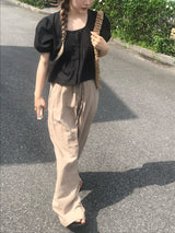 Allium pintuck blouse