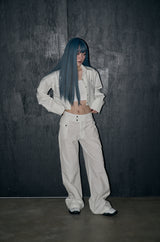 classic cargo slacks - ivory