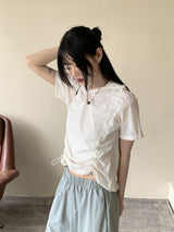 ヒューピンゴプコアナイロンストリング半袖フードTシャツ / Hupin Gopcore Nylon String Short Sleeve Hooded T-shirt