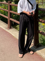 マインミニマルツータックワイドスラックス