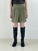 ロールアップピンタックミニパンツ