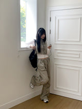 Tabe shirring jogger nylon pants set-up