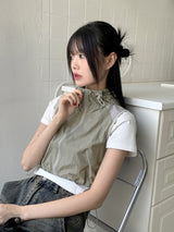 Tabe shirring vest vest set-up