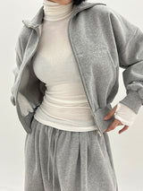 ビッグカーラブラッシジップアップ / Big Kara brushed zip-up (3color)