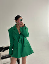 double collar oversized fit blazer jacket