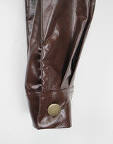 レザージップアップジャケット / Leather Zip-Up Jacket (2color)