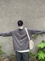モカラウンドボタンニット/MOCA ROUND BUTTON KNIT(6COLOR)
