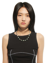 MP016 FRESHWATER PEARL WITH NATURAL STONE NECKLACE