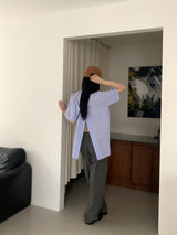 Anin Back Button Boxy Short Sleeve Southern Shirt