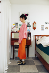 크로플 로고 티셔츠(코랄핑크)