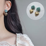 アンティークミントローズピアス / Antique Mint Rose Piercing (G-friend Yerin, Dreamcatcher Gahyun Piercing)