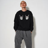 HAND SIGN SWEAT SHIRT BLACK (6614596747382)
