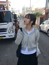 カミラストライプジップアップ