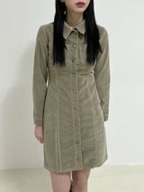Western collar mini dress