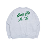 SCRIPT LOGO PRINTING SWEAT SHIRT MELANGE