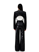 PIN-TUCK STRAP LEATHER BOLERO JACKET (6654708187254)