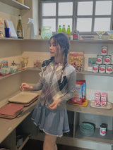 アーガイルルーピーカーディガン /  argyle loopy cardigan