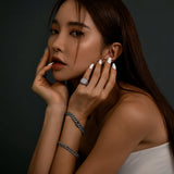 ペーバー クッション リング / [S925] Paver Cushion Ring (black silver)