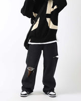 ムパナイフカッティングデニムパンツ / Mupa Knife Cutting Denim Pants (2color)