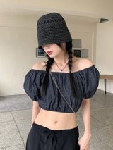ワコサマーストローバンジーバケットハット / Wako summer straw bungee bucket hat