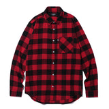 オーバーフィットフランネルシャツ/OVERFIT FLANNEL SHIRTS-RED+BLACK
