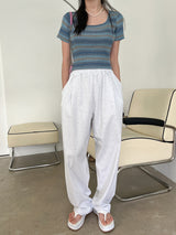 レインボークロップニット / Rainbow Crop Knit (2color)