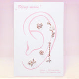 ヨリヨリフラワーピアス / [Styling] Yeori Yeori Flower Piercing 5 Set