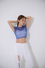 4ラインメッシュクロップトップ/TOP(9360) 4 Line Mesh Crop Tee