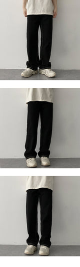 スラブステッチオリジナルブラックパンツ / Slub Stitch's Original Black Pants