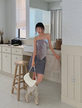 ローライズダフスカート / no.6178 Low Rise Gray Dough Skirt