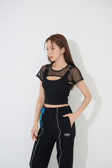 レイヤードクロップTシャツ/Layered Crop Tee