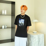 デジタルサンフラワーTシャツ / (High Density) Digital Sunflower T-shirt 2color
