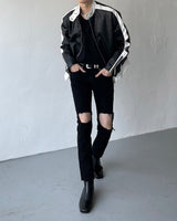 スリムフィットブラックラディッシュジーンズ / MZ237 Slim Fit Black Radish Jeans ( S ~ XXL )