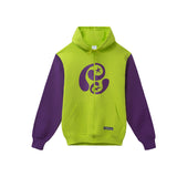 ミルキーウェイジップアップフーディ / Milkyway Zip Up Hoodie - Lime Green / Dark Purple