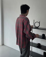 ポーニングチェッククロップカッティングシャツ