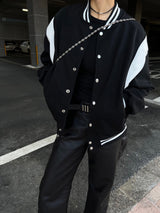[UNISEX] ヴァラシティスタジアムレザーポイントジャケット