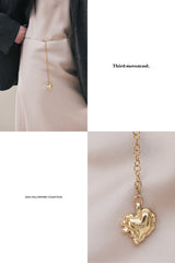 Heart Symbol Chain Belt (Gold)